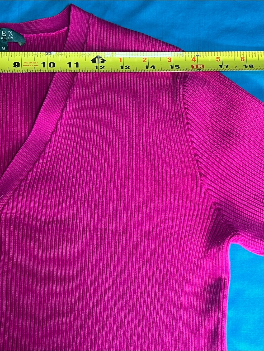 Lauren Ralph Lauren Made in Hong Kong Vintage Pink Cardigan M - Picture 4 of 14